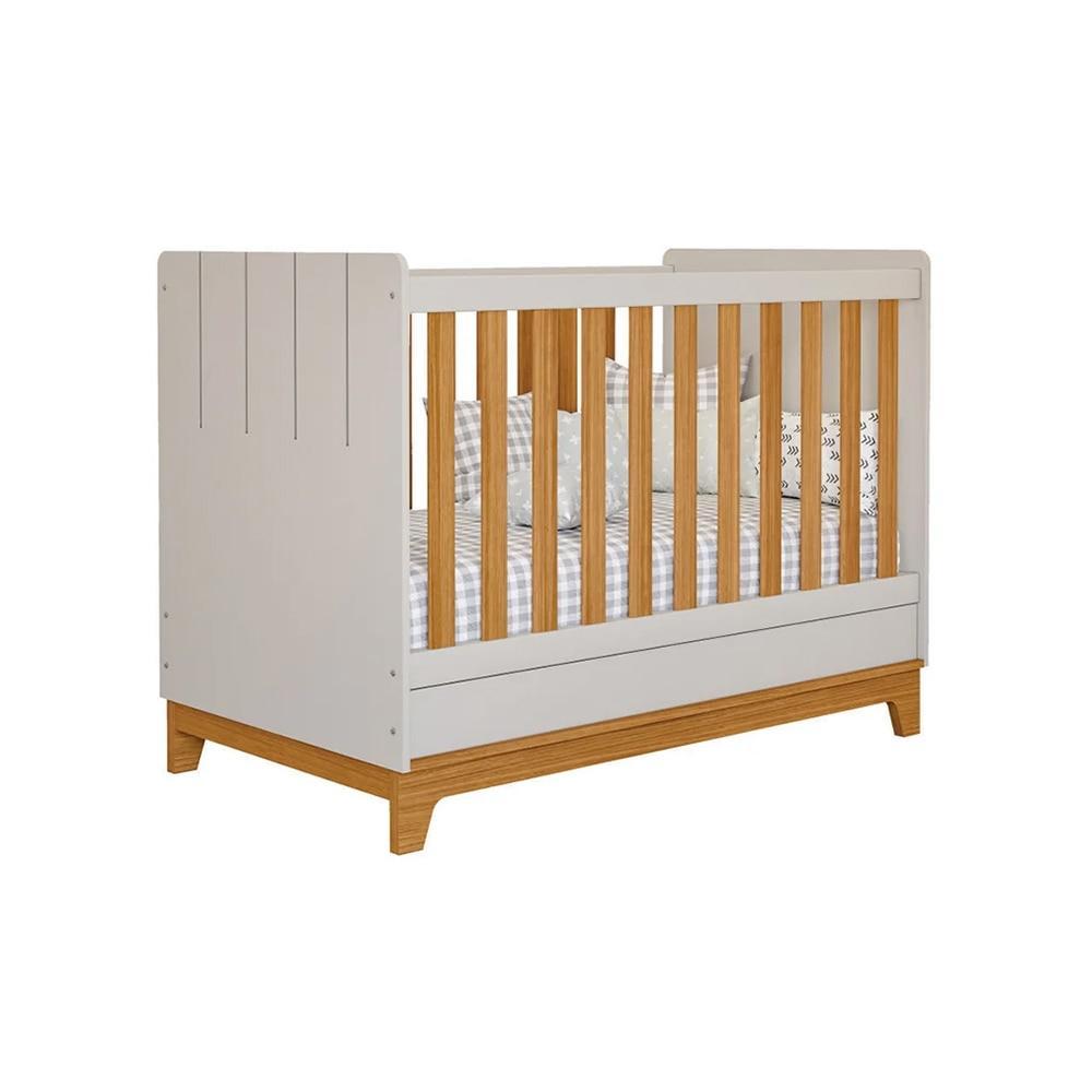 Berço Biscoito 77cm Off White/Nature - Permóbili