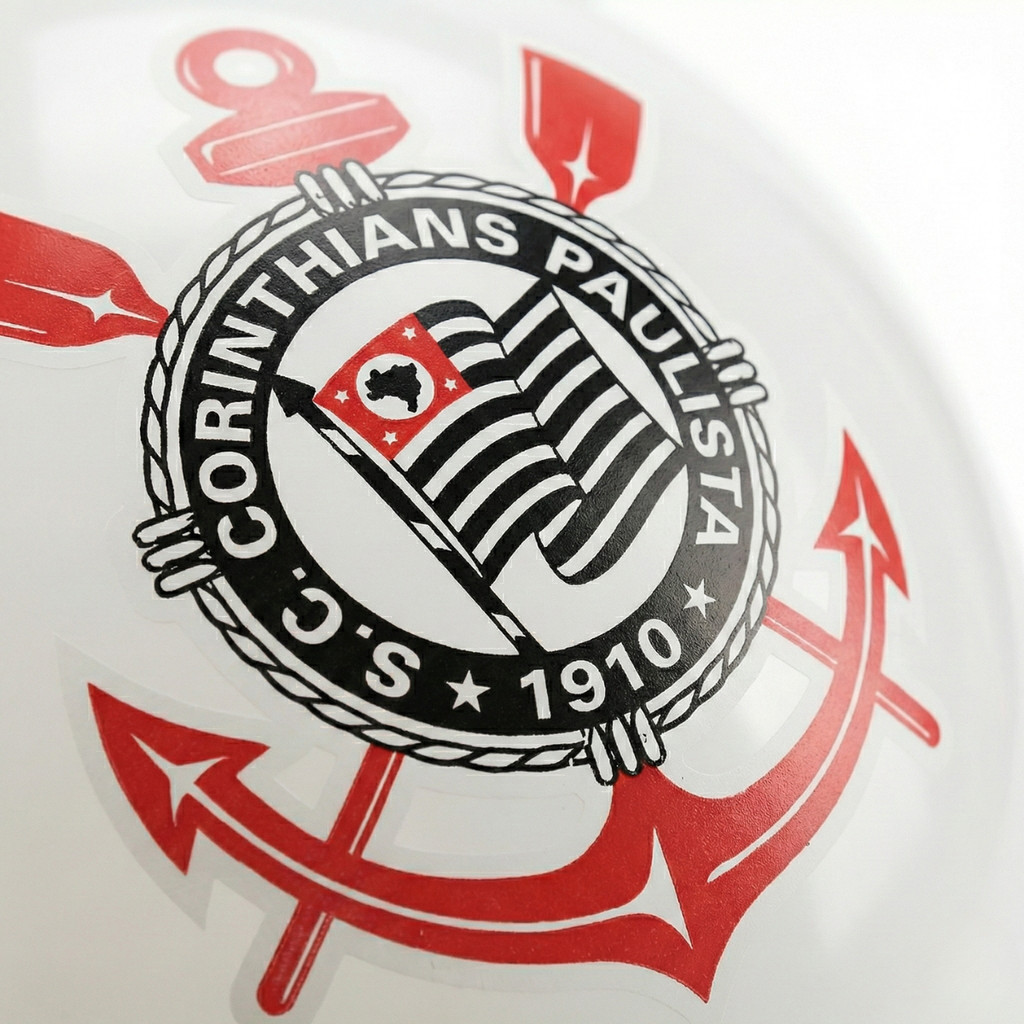 Balão Redondo Emblema Corinthians 9” 25 Unid.