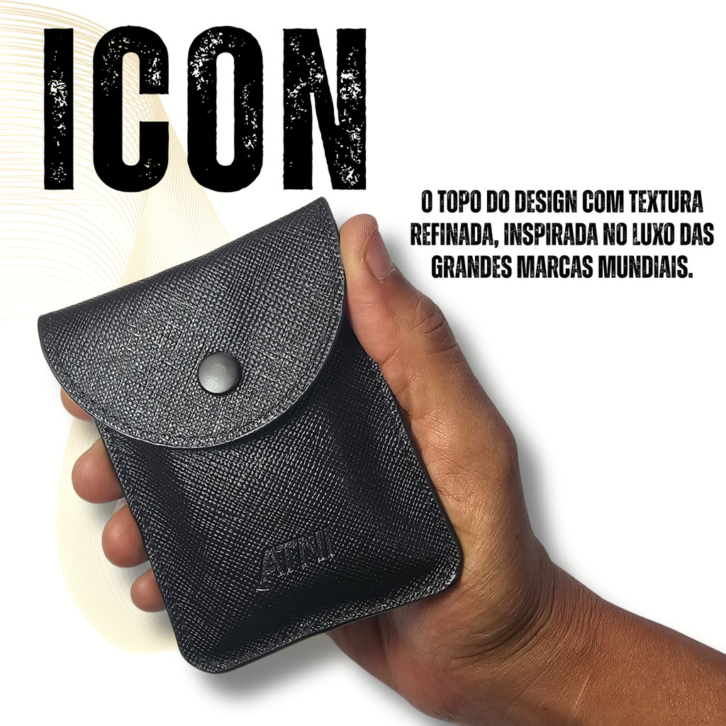 Mini Estojo Bolsa Carteira Bloqueia Sinal Chave Carro Anticlonagem Faraday Icon RFID Segurança Mini em Oferta na Shopee