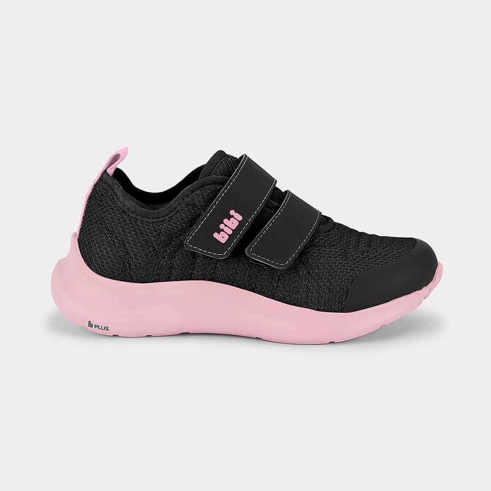 Tênis Infantil Bibi Action Preto com Rosa em Oferta na Shopee