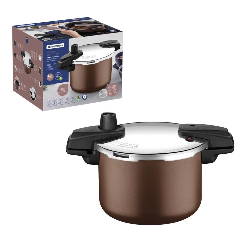Panela de Pressão Arizona Antiaderente 4,5L Indução Tramontina em Oferta na Shopee
