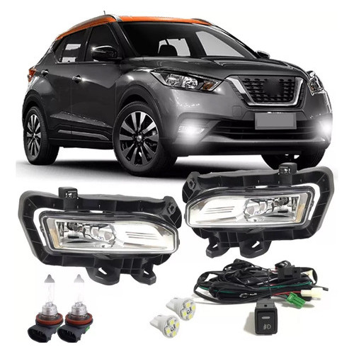 Kit Farol De Milha Auxiliar Nissan Kicks 2018 2019