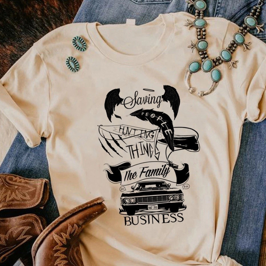 Camiseta Sobrenatural Variados Estampado Blusa Algodão Camisa Confortavel Moda em Oferta na Shopee