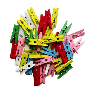 Mini Pregador Prendedor de Madeira Mix Colorido 2,5 cm para Fotos Artesanato Scrapbook Lembrancinha em Oferta na Shopee