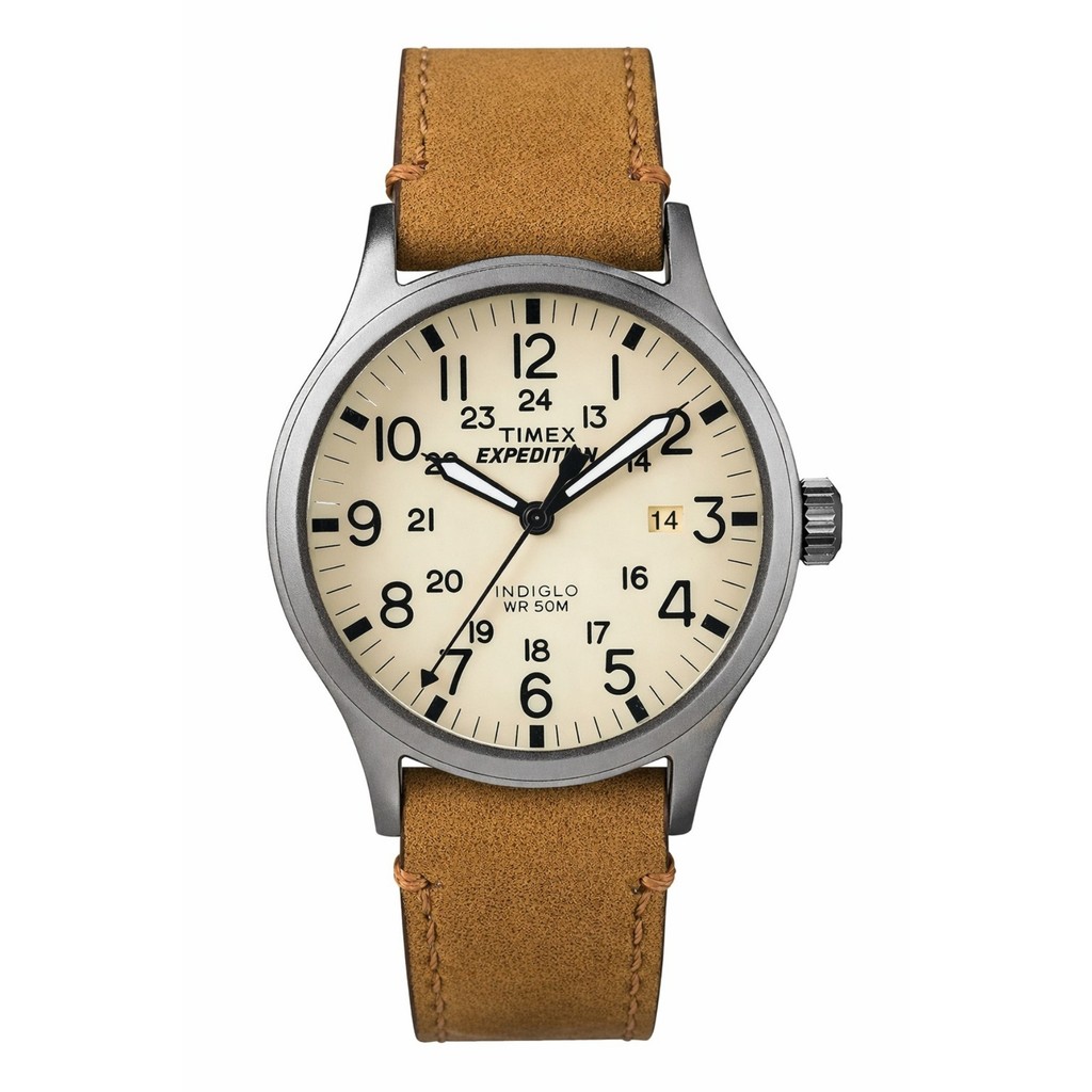 Relógio Masculino Timex Expedition 40mm Pulseira Couro Oliva