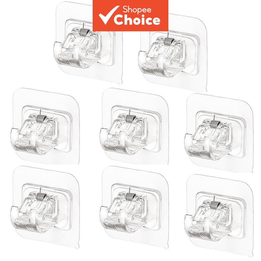  Conjunto de Suportes para Varão de Cortina para Varões de Até 16mm com Adesivo Dupla Face Instalação sem Furadeira 4kg