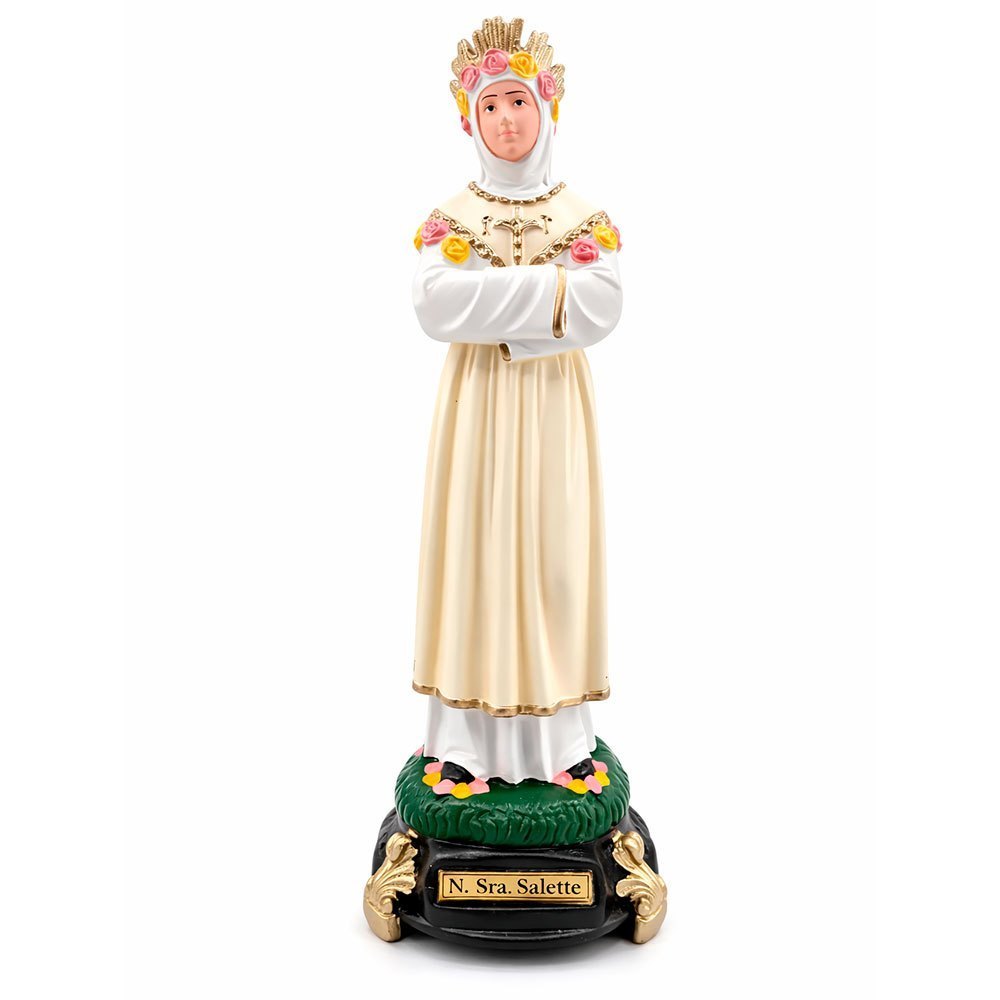 Imagem de Nossa Senhora de La Salete em Borracha Inquebrável - 40 cm Arte Sacra Católica Estatua
