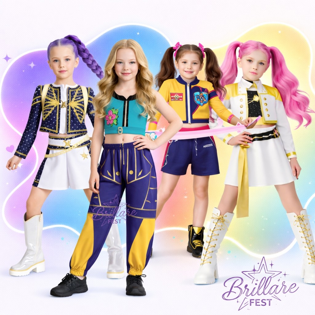 Fantasia Guerreiras Do K-POP Cosplay De Halloween Kpop Rumi Mira E Zoey Festa Aniversario em Oferta na Shopee