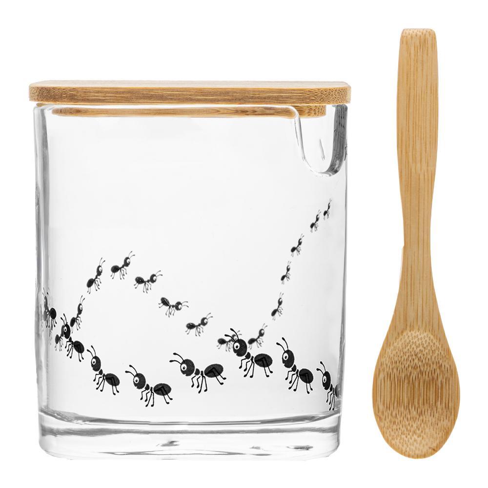 Açucareiro Tampa e Colher Bambu New Bug Lyor 8cmx9,5cm Vidro em Oferta na Shopee