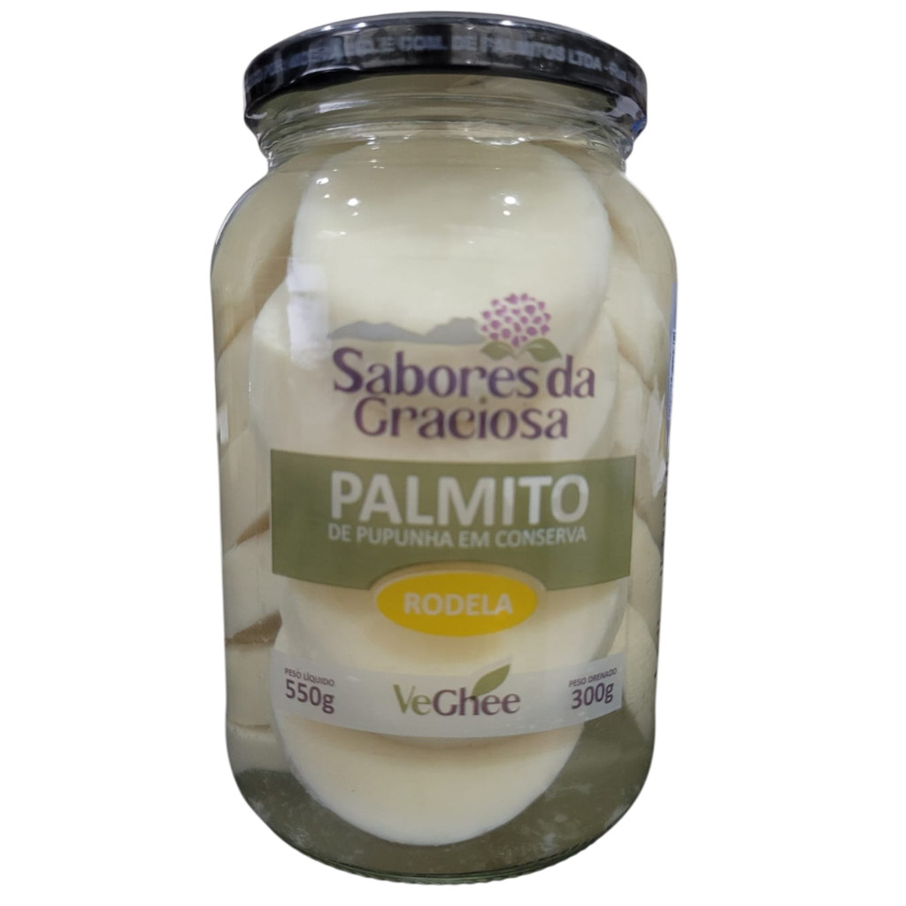 Palmito de Pupunha em Conserva - Rodela 300 gr