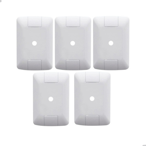 Kit 5 Placa Antena 1 Furo 4x2 Embutir Branco Aria Tramontina Branco