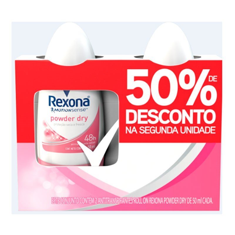 Kit Desodorante Roll On Rexona Power 50ml 2 Unidades em Oferta na Shopee
