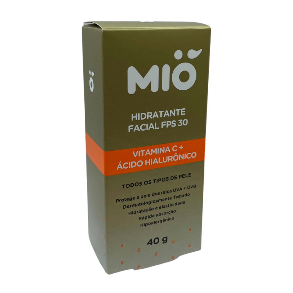 Hidratante Facial Mió FPS 30 com Vitamina C e Ácido Hialurônico 40g em Oferta na Shopee