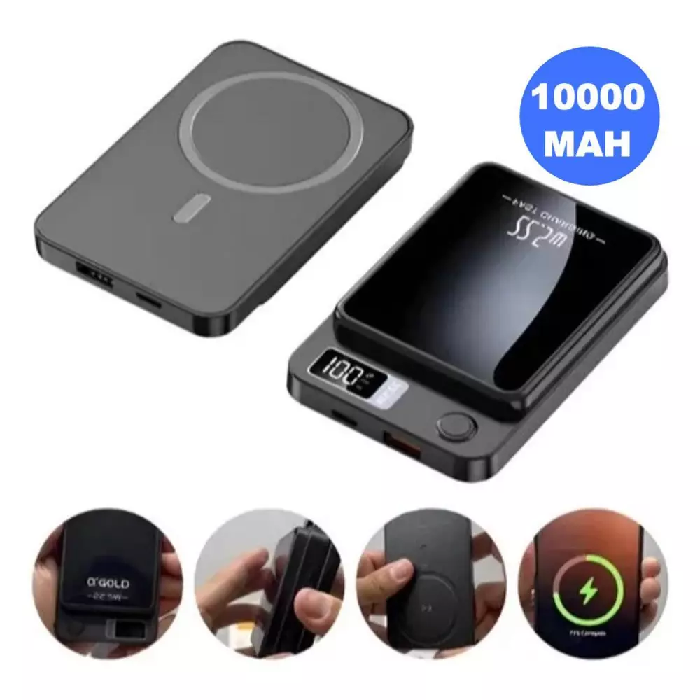 Carregador Portátil 10,000 mah Para iPhone , Powerbank De Indução Magsafe ,Carregamento rápido de 22,5 W