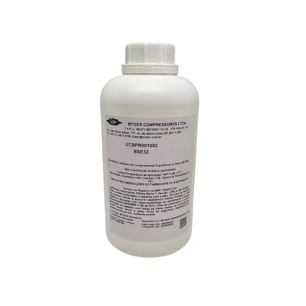 Óleo Bitzer BSE32 1 Litro Sintético Poliolester UCBPR001002