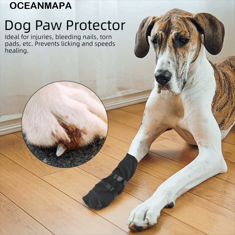 Capa Protetora Para Patas De Cachorro OCEANMAPA , Bota De Recuperação De Feridas À Prova D'água Ajustável , Sapatos Anti