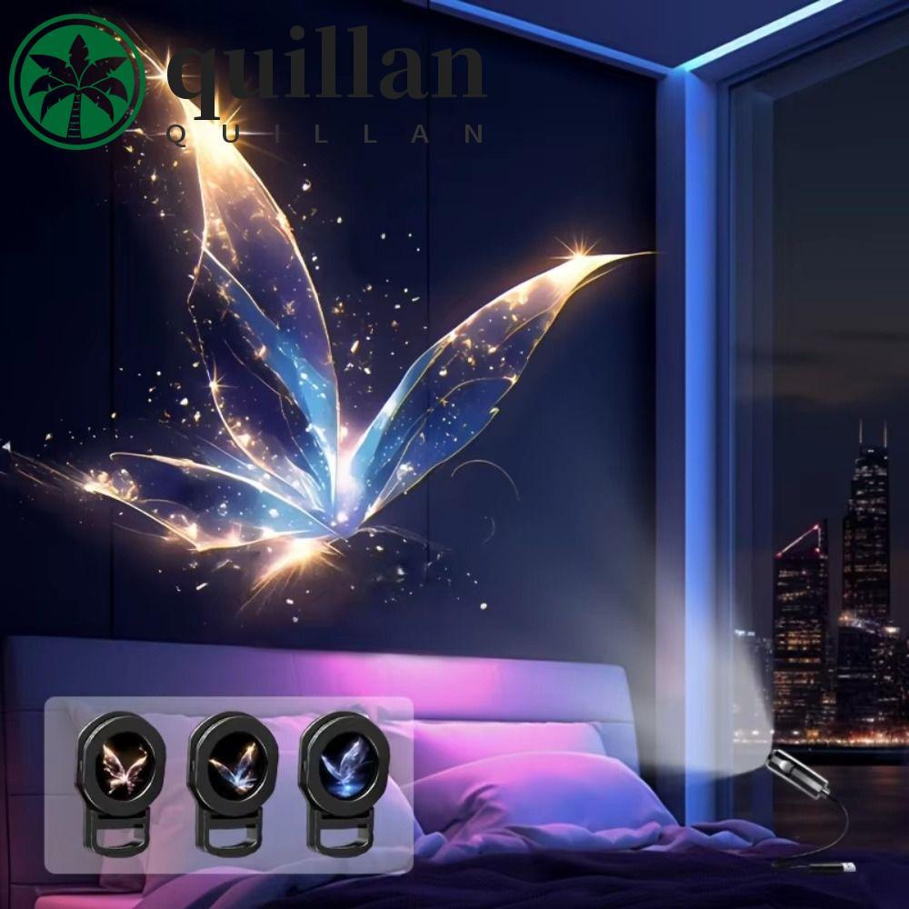 Luz De Projetor USB LED QUILLAN , Noturna De Projeção De Borboleta De Design Portátil , Estrela Do Mar