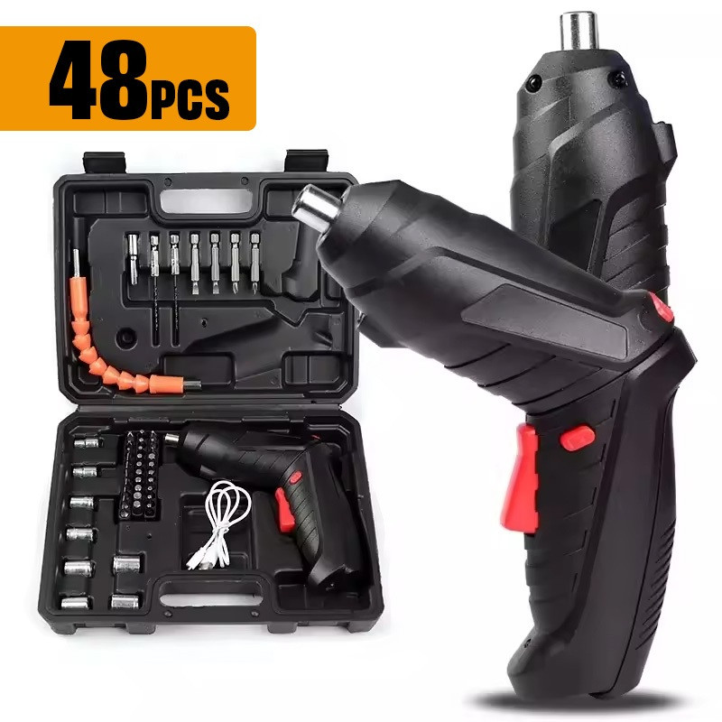 kit Parafusadeira 48 Pçs À Bateria Carregador Usb (Dupla posição) Oferta especial ORBITTA