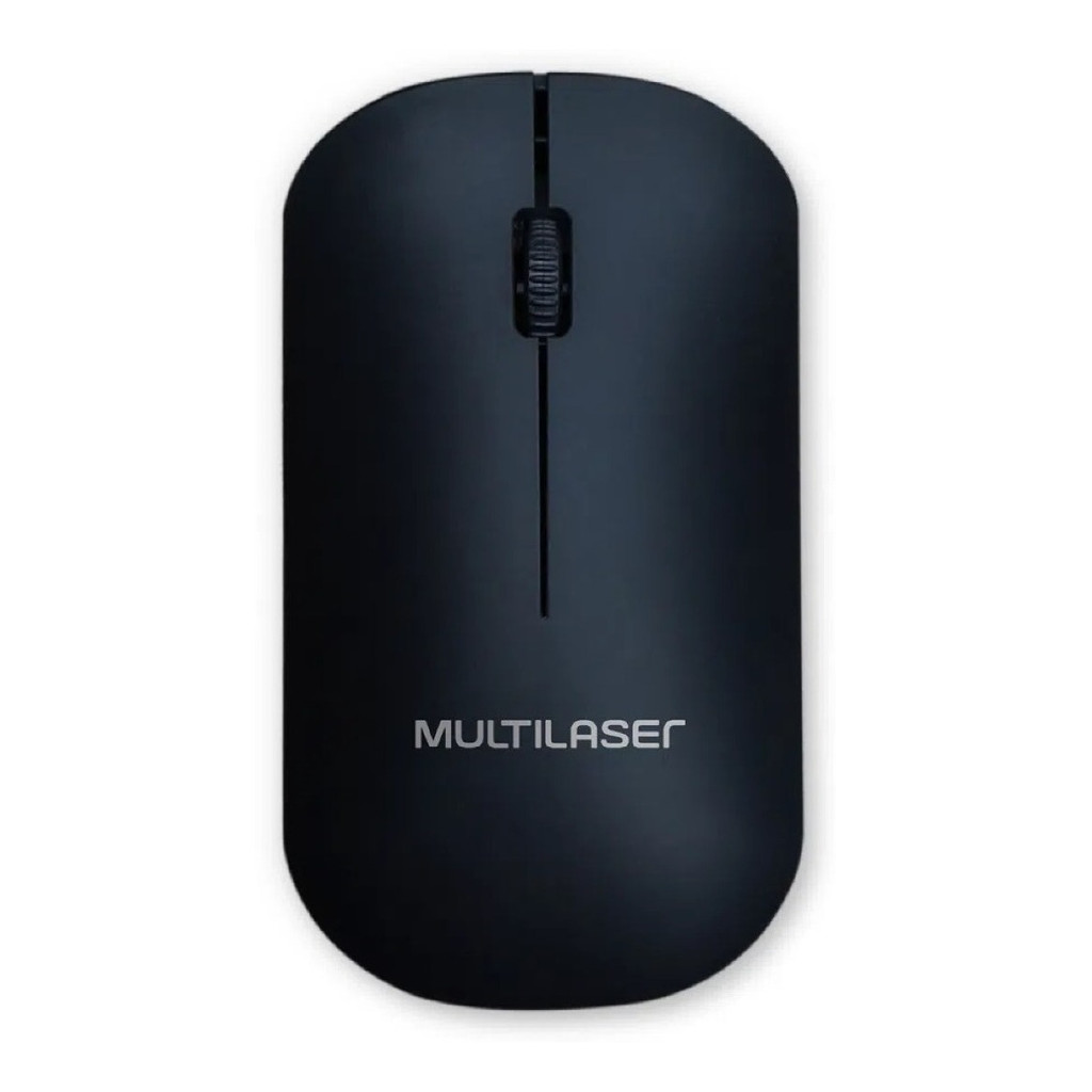 Mouse Slim Sem Fio Wireless Multilaser 1200dpi Mo307 Cor Preto