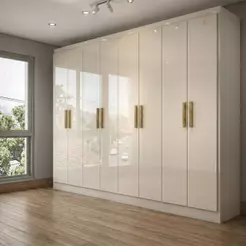 Guarda-Roupa Casal Paris 8 Portas Branco