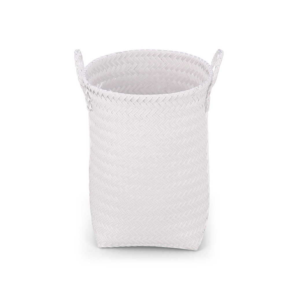 cesto organizador tramado grande 40cm com alças de plástico - Oikos