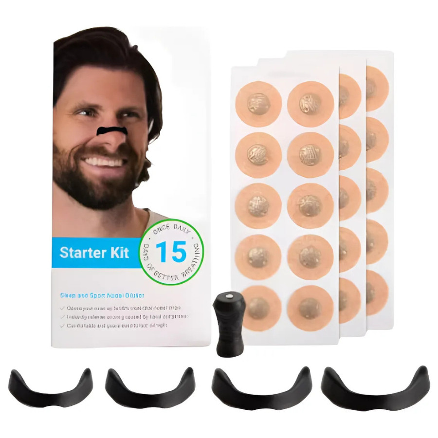 Dilatador Nasal Stater 15 Unidades Anti Ronco Respiração Melhor Sono Alívio Congestão Nasal Prático