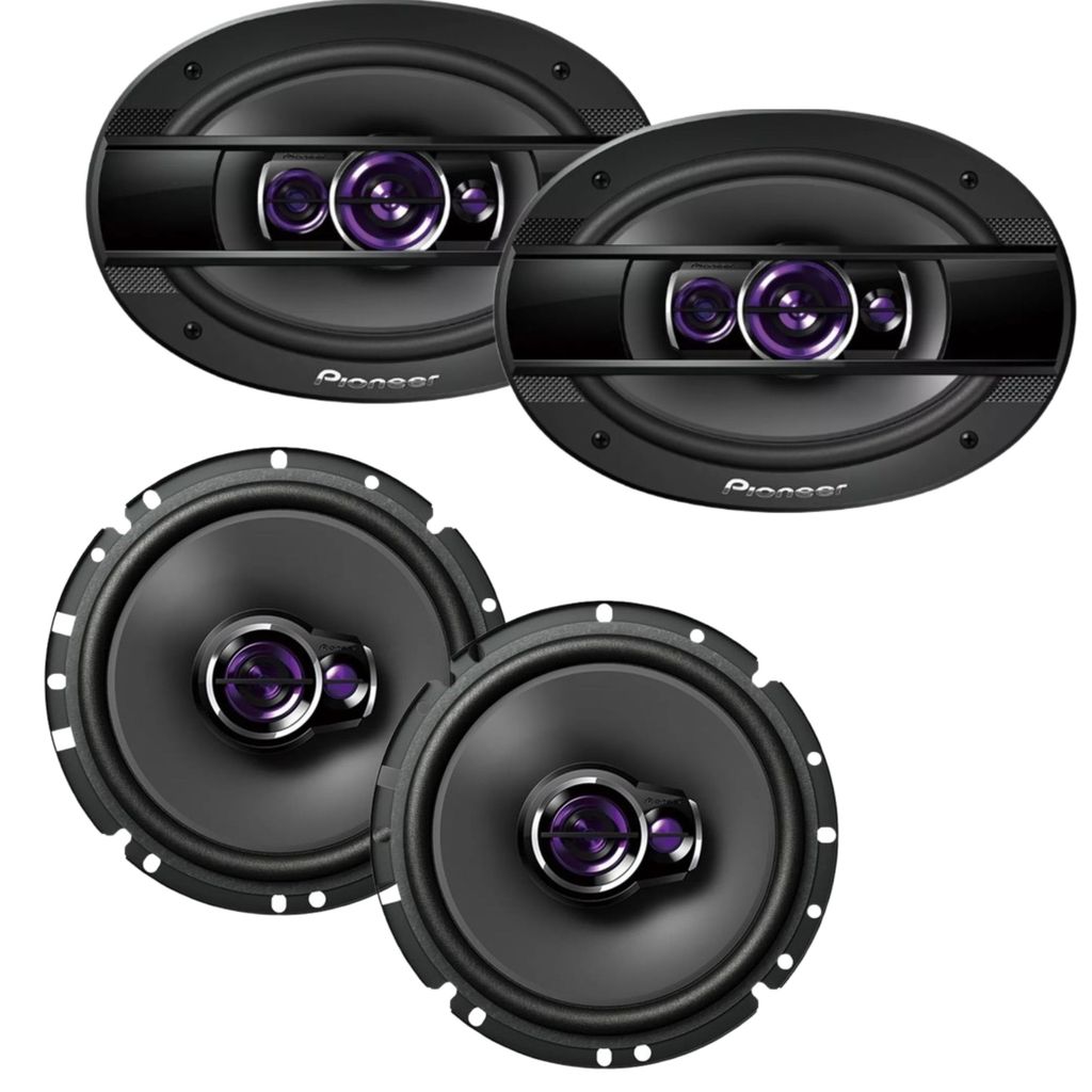 Imagem JOGO ALTO FALANTES SOM AUTOMOTIVO 6" E 6X9" POLEGADAS PIONEER 300W RMS 4 OHM