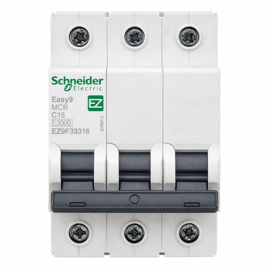 Disjuntor Din Trifasico Tripolar Triplo C 16A Schneider Proteçao Eletrica Montagem Eficiente