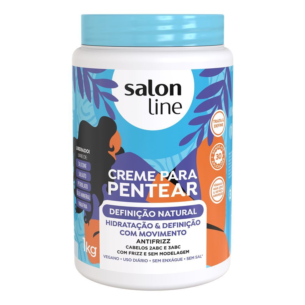 Creme Para Pentear Salon Line Definição Natural 1Kg em Oferta na Shopee
