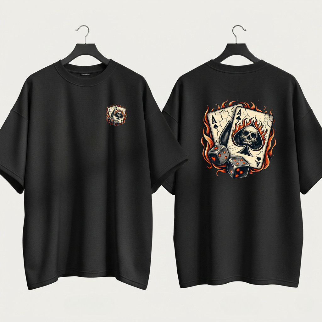 Camiseta OVERSIZED Algodão Cartas e dados Streetwear Otimo Caimento Camisa Blusa Envio Rapido