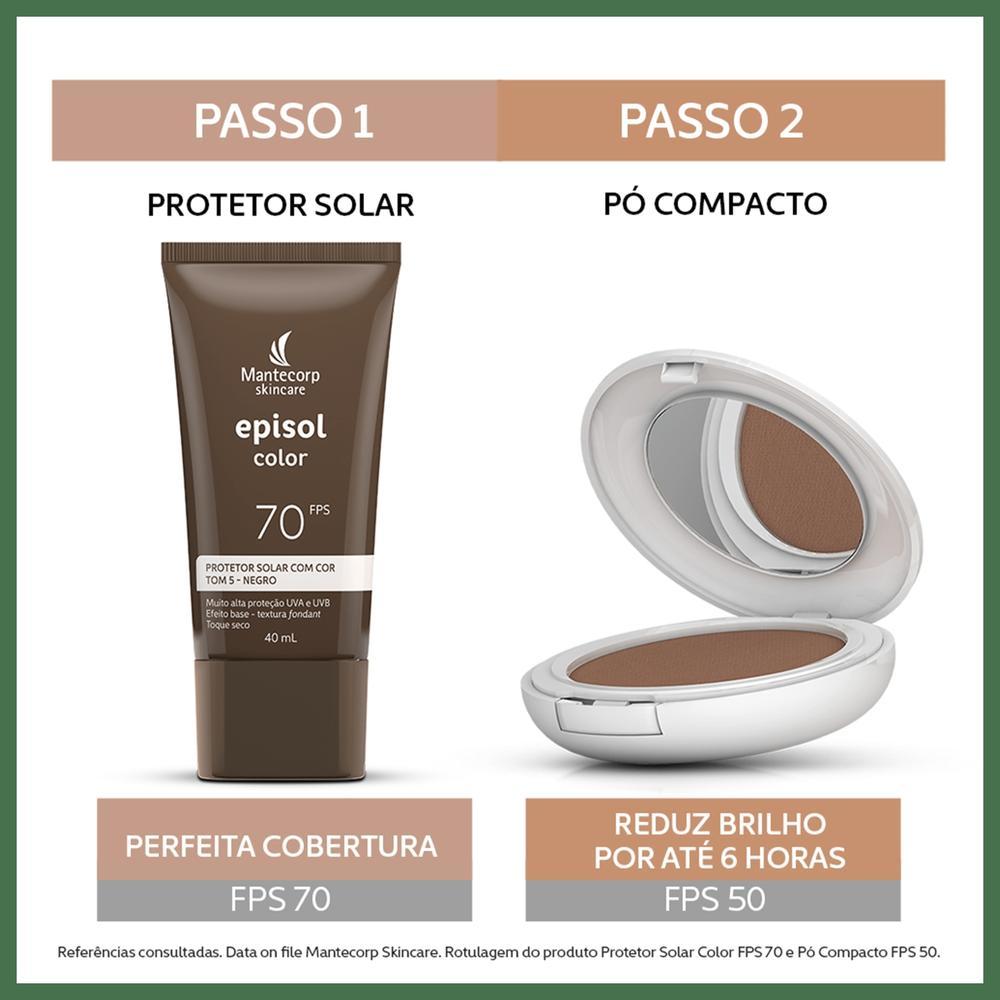 Mantecorp Episol Color Tom 5 Negro FPS 70 - Protetor Solar Facial com Cor 40ml — imagem 2 de 2