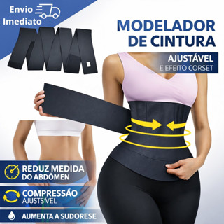 Cinta Modeladora Abdominal Ajustável Faixa Compressão Modelador de Cintura Fitness Envio Imediato em Oferta na Shopee