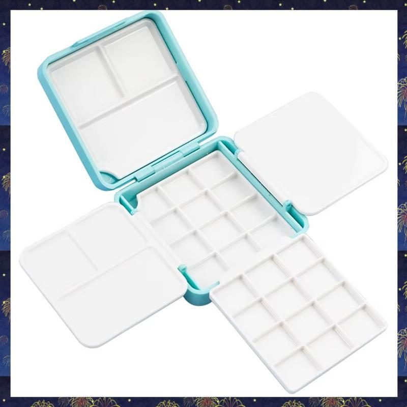 Caixa De Pintura Em Aquarela Portátil , Paleta De 24 Grades , Armazenamento De Meia Panela , Estojo De Viagem Organizado