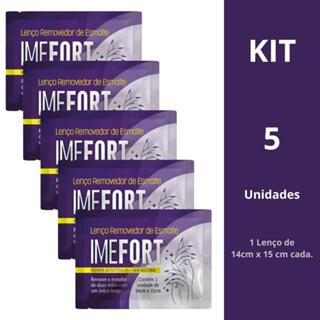Removedor Esmalte Imefort Com 1 Lenco Kit com 5 Unidades em Oferta na Shopee