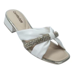Tamanco Feminino Comfortflex Salto Bloco 2455402