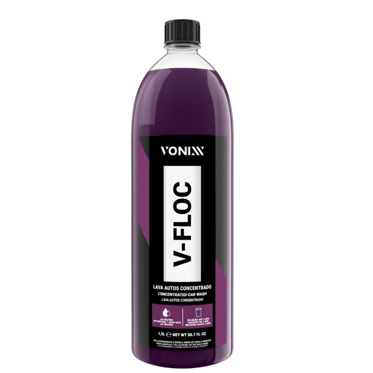 Shampoo Automotivo Neutro Concentrado V-floc Vonixx 1,5L