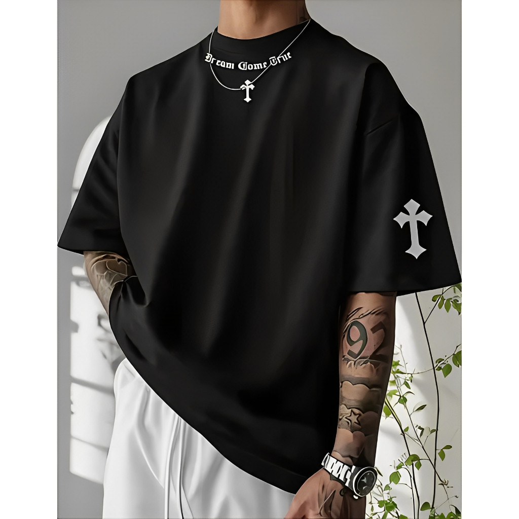 Camisa Masculina Estilo Casual Camiseta Básica 100% Algodão Streetwear