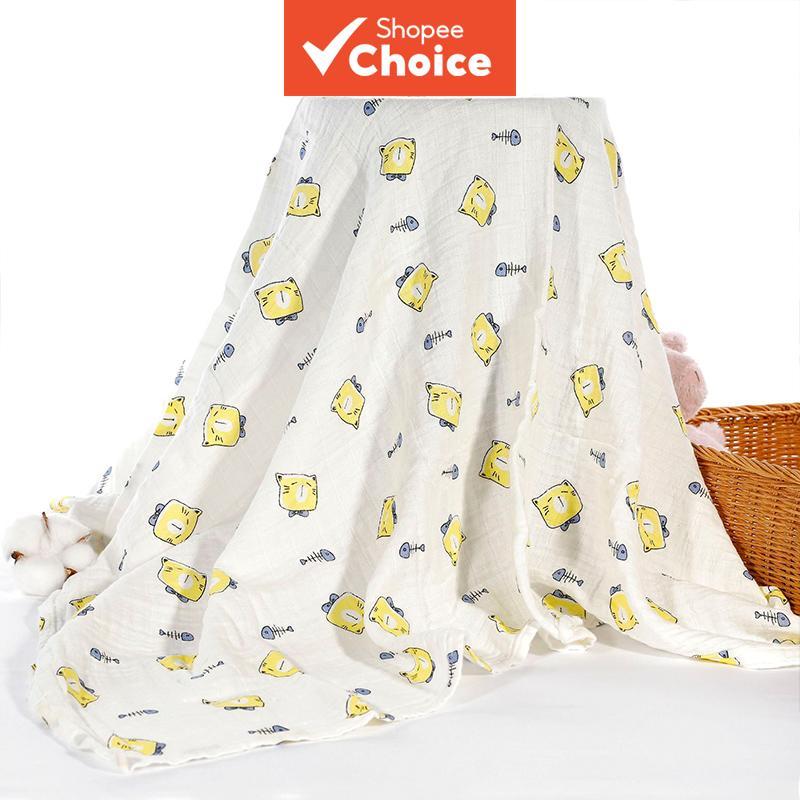 Swaddle De Musselina 100 % Algodão Grande 40x40 Polegadas Cobertores Para Recebimento De Bebê Recém-Nascido