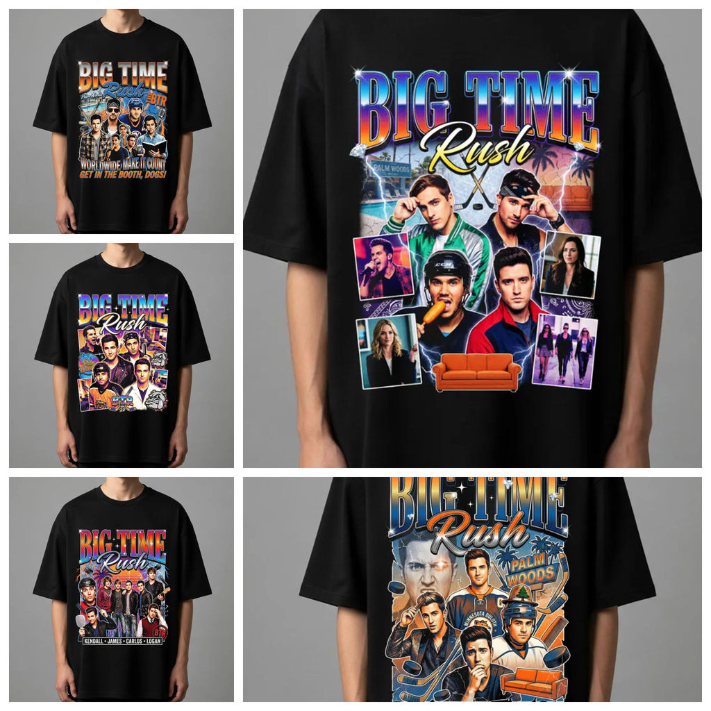 Camiseta Personalizada Estampa Big Time Rush 100% Algodão Adulto Masculina Feminina Unissex Casual