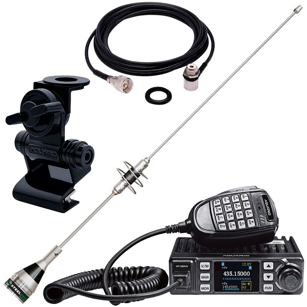 Radio Dual Band Antena 44cm Vhf Uhf Porta Malas Capo Cabo 5,5m
