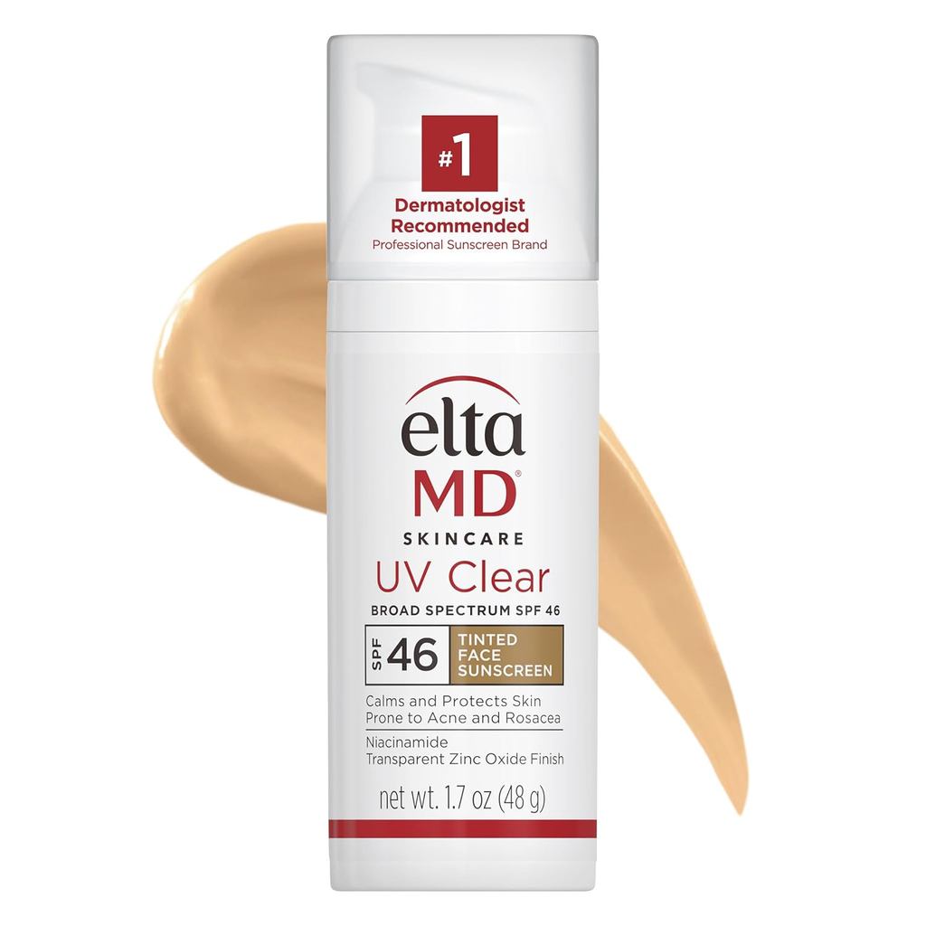 Protetor Solar Facial EltaMD UV Clear, FPS 46, Sem Óleo com Óxido de Zinco, Recomendado por Dermatologistas