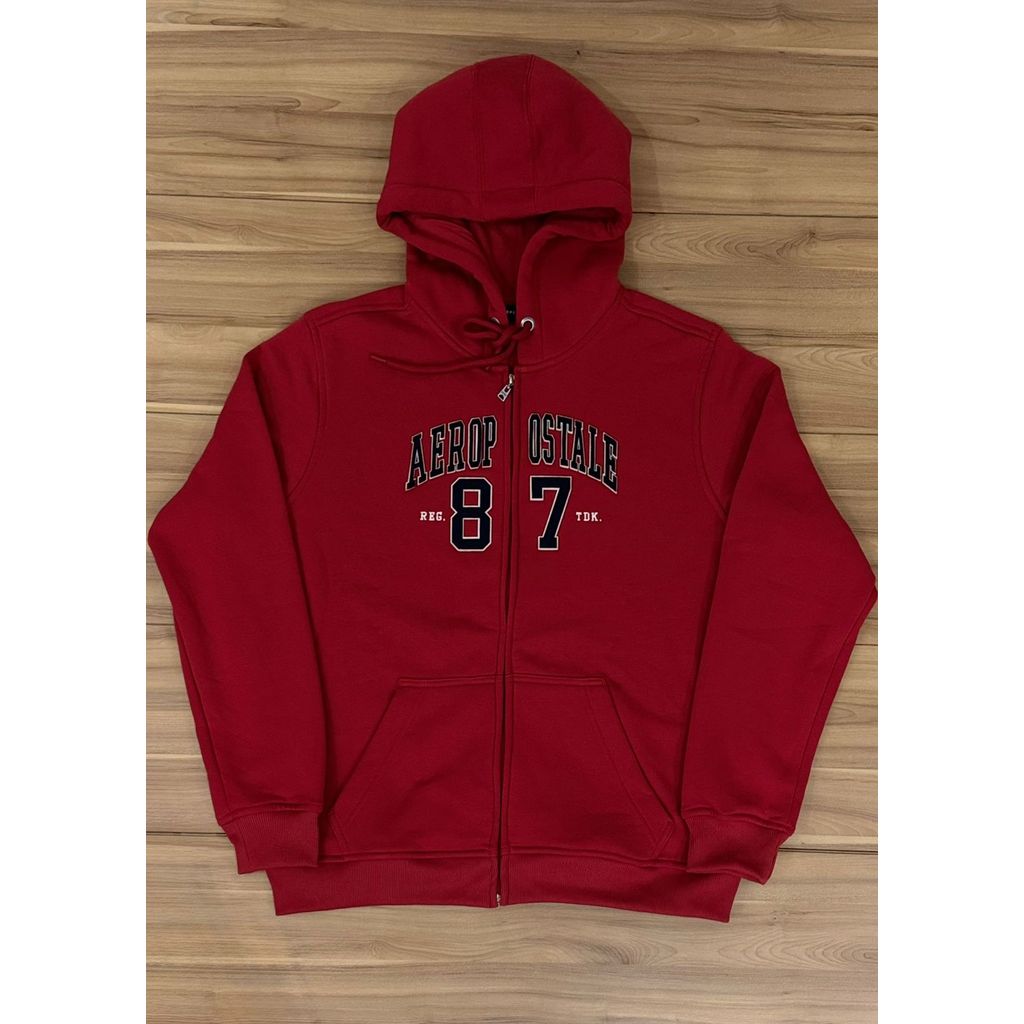 Moletom Masculino Aeropostale Plus Size com Capuz de Zíper Original