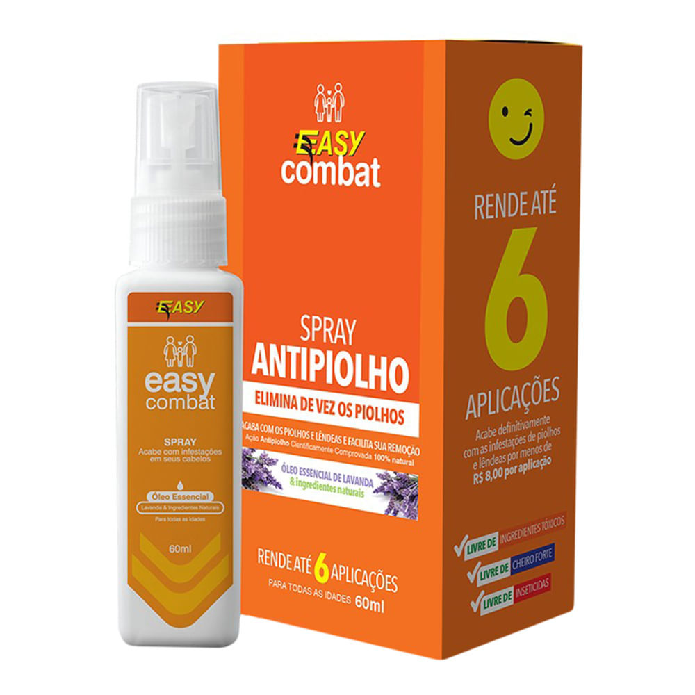 Easy Combat Spray Antipiolho 60ml em Oferta na Shopee