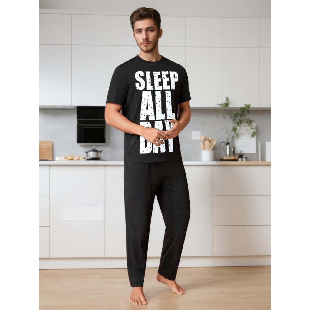 Imagem Meninos legal calças de manga curta Loungewear terno solto confortável exterior Wearable dois @-