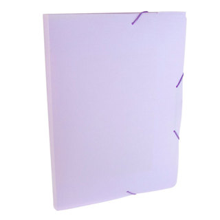 Pasta com aba elástico ofício lombo 20mm Linho Serena lilás pastel 0247.LP Dello em Oferta na Shopee