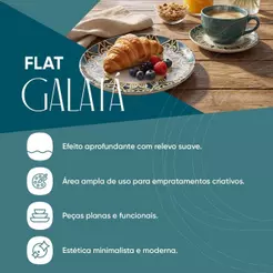 Jogo de 6 Pratos Rasos 26 Cm Oxford Flat Gálata