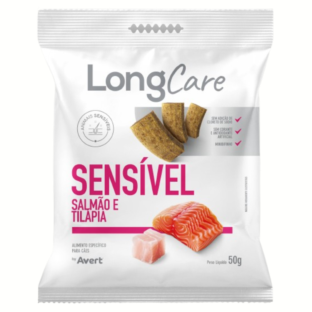 Longcare Sensivel Salmão e Tilapia 50g - Avert