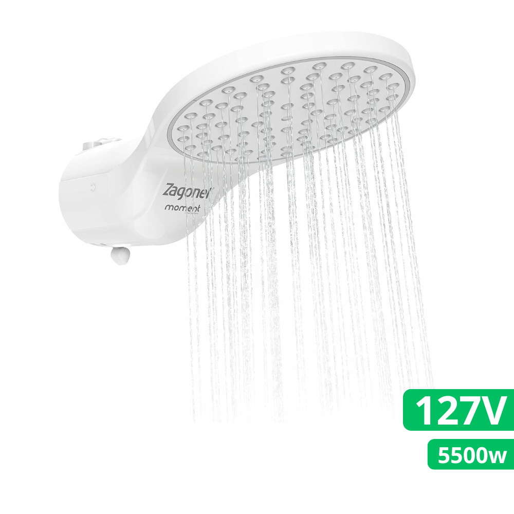 Ducha Moment 4 Temperatura Zagonel 127v 5500w Branco em Oferta na Shopee