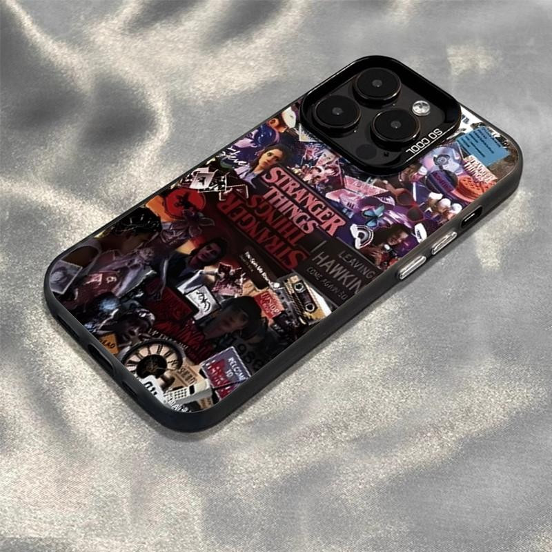 Capa de celular Stranger Things de moda Adequado para iPhone XR 17 16 15 14 13 12 11 PRO MAX XS 7 8+ Capa TPU choque