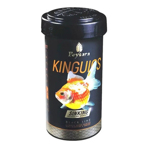 Ração Poytara Para Peixes Kinguios Sinking Black Line 50g
